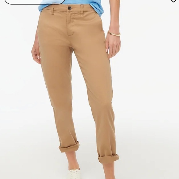 NWOT J crew high rise girlfriend chino pants camel tan - Picture 1 of 4